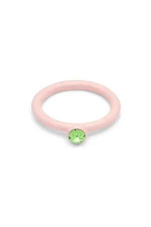 Bague 'Color Crystal' Silk Light Pink | LULU COPENHAGEN