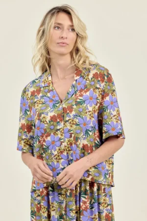 Blouse 'Daya' Bouquet Iris | APACHES COLLECTIONS