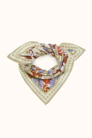 Petit foulard 'Manika' Bouquet Macadamia | APACHES COLLECTIONS