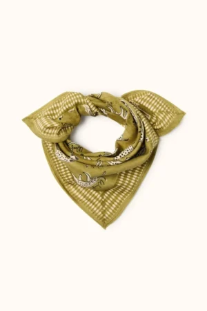 Petit foulard 'Manika' Pongo Khaki | APACHES COLLECTIONS