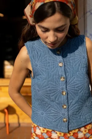 Top 'Amavas' Chambray | APACHES COLLECTIONS