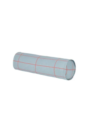 Coussin traversin 'Vibes' Blue red grid | NOBODINOZ
