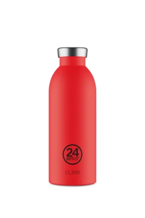 Gourde isotherme Clima en inox 'Hot red' | 24 BOTTLES