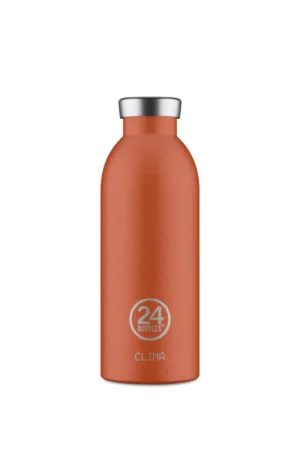 Gourde isotherme Clima en inox 'Sunset orange' | 24 BOTTLES