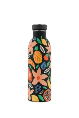 Gourde Urban en inox 'Tropical noir' | 24 BOTTLES