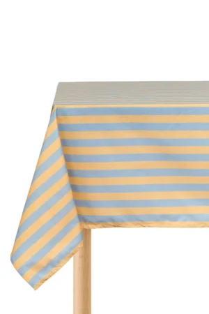 Nappe rectangulaire 150x250cm 'Melon blue stripes' | NOBODINOZ
