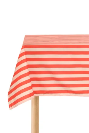 Nappe rectangulaire 150x250cm 'Red stripes' | NOBODINOZ