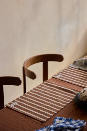 Set de table Rayures noisette | GABRIELLE PARIS
