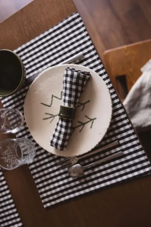 Set de table Vichy black | GABRIELLE PARIS