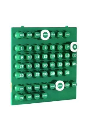 Calendrier perpétuel mural Vert | RING-A-DATE