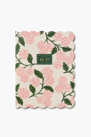 Planner hebdomadaire 2026-2027 souple 12 mois ‘Pink Hydrangea' | RIFLE PAPER CO