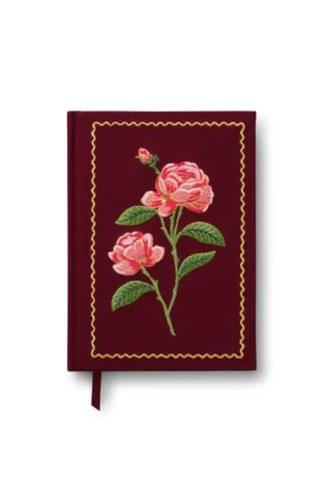 Mini carnet brodé 'Roses' | RIFLE PAPER CO