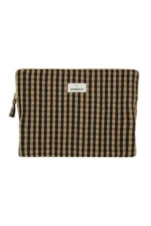Pochette d'ordinateur Vichy café | GABRIELLE