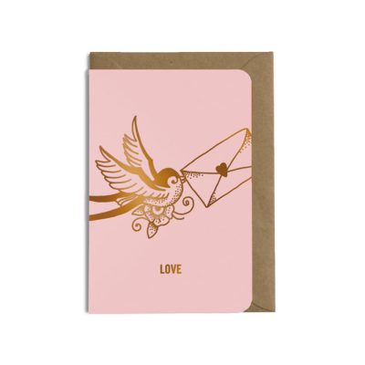 Carte "Love letter" rose