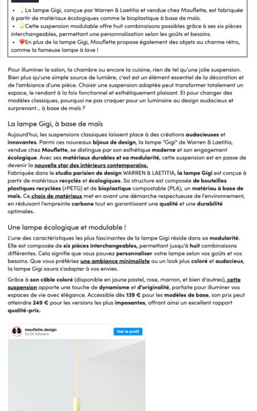 Le Journal de la Maison - Mouflette